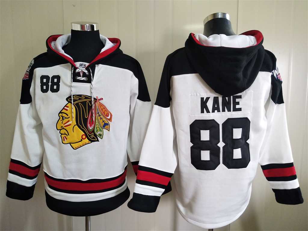 Blackhawks 88 Patrick Kane White All Stitched Pullover Hoodie,We sell and wholesale Blackhawks 88 Patrick Kane White All Stitched Pullover Hoodie on line form chian!